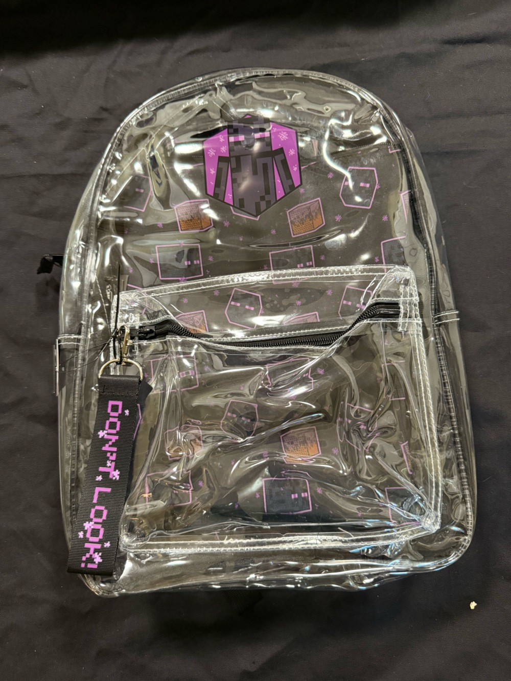 Minecraft ENDERMAN 16” School Clear Backpack | NWT